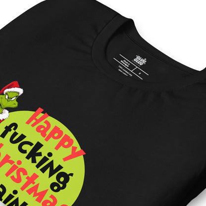 Camiseta FUCKING CHRISTMAS, navideña humor adulto, Camiseta divertida estilo Grinch, Camiseta Navidad sarcástica